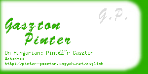 gaszton pinter business card